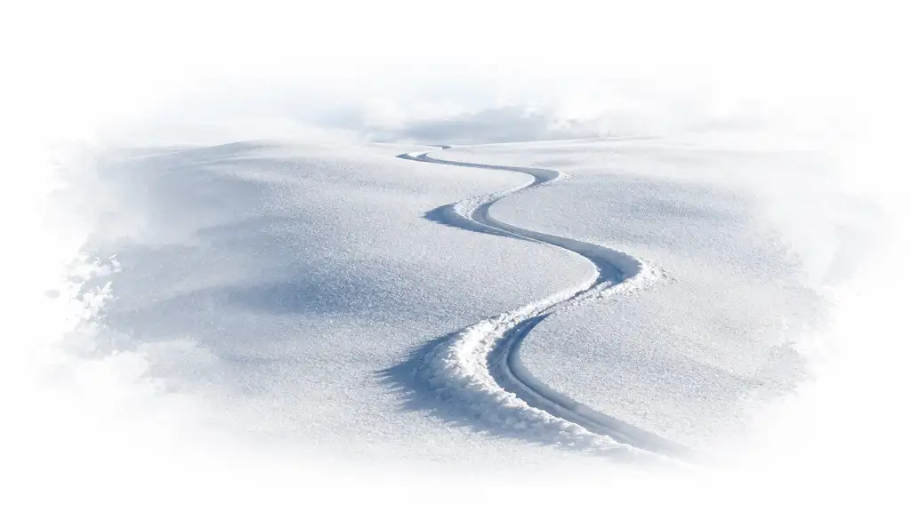 Trilha marcada na neve